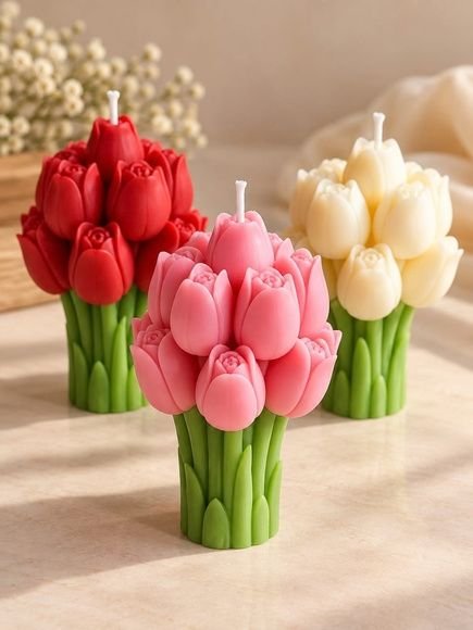Tulip Bouquet Candle